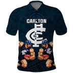 personalised-calrton-football-polo-shirt-blues-go-champions-2023-polynesian-indigenous-art