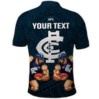 personalised-calrton-football-polo-shirt-blues-go-champions-2023-polynesian-indigenous-art