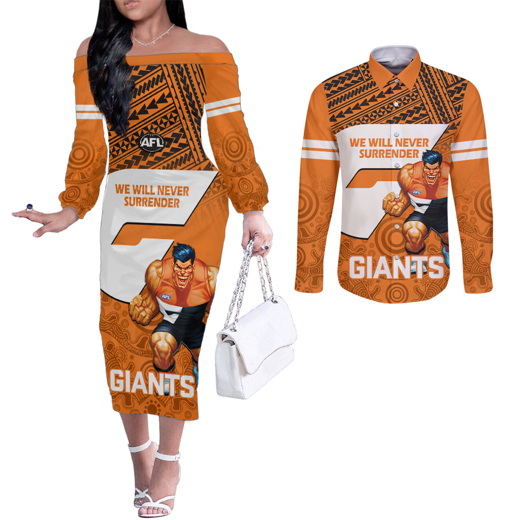 giants-football-couples-matching-off-the-shoulder-long-sleeve-dress-and-long-sleeve-button-shirts-gws-go-champions-2023-polynesian-indigenous-art