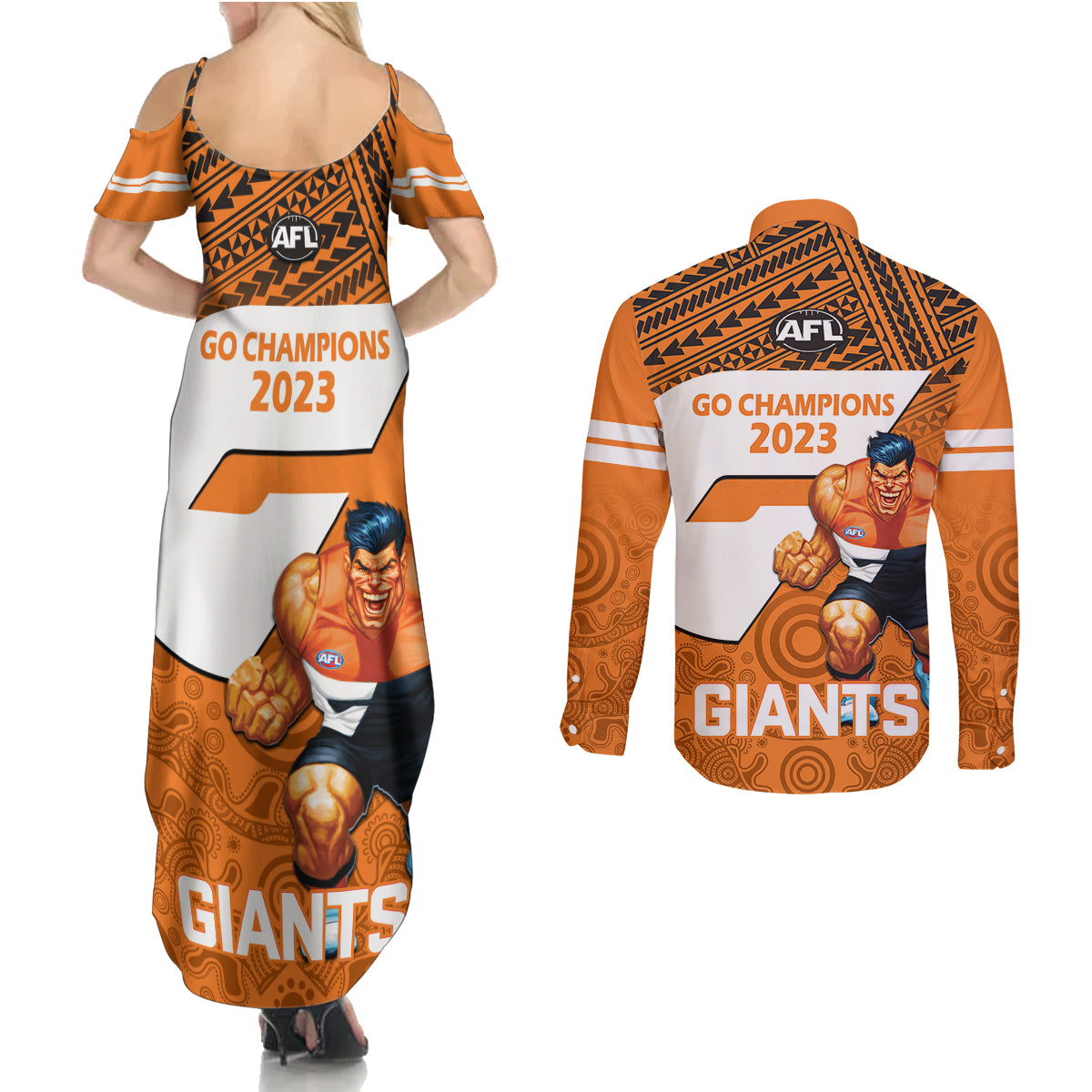 giants-football-couples-matching-summer-maxi-dress-and-long-sleeve-button-shirts-gws-go-champions-2023-polynesian-indigenous-art