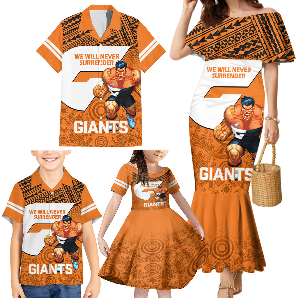 giants-football-family-matching-mermaid-dress-and-hawaiian-shirt-gws-go-champions-2023-polynesian-indigenous-art
