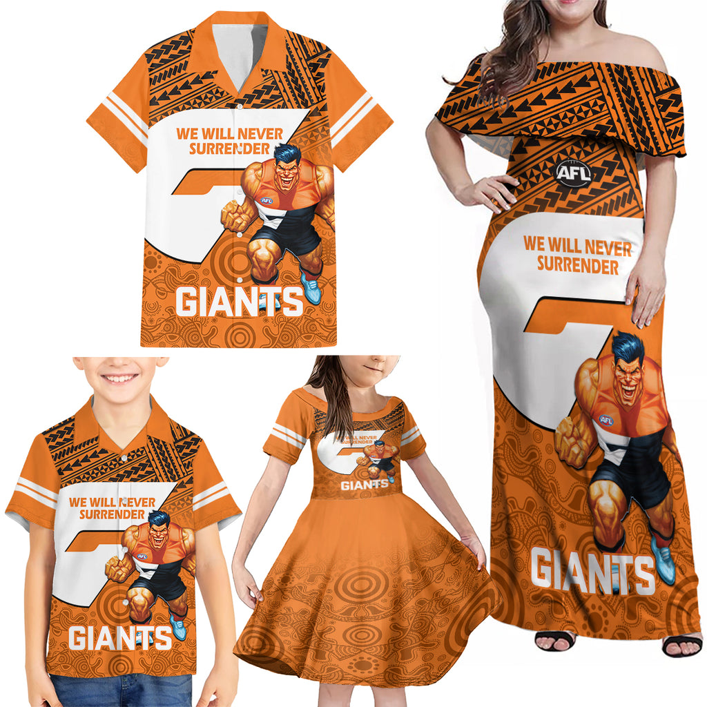 giants-football-family-matching-off-shoulder-maxi-dress-and-hawaiian-shirt-gws-go-champions-2023-polynesian-indigenous-art