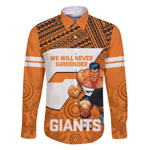 giants-football-family-matching-short-sleeve-bodycon-dress-and-hawaiian-shirt-gws-go-champions-2023-polynesian-indigenous-art
