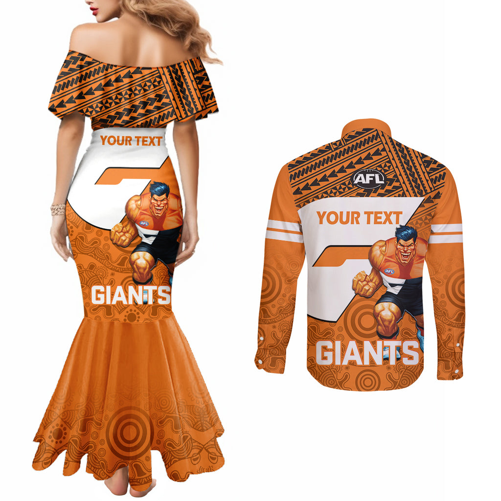 personalised-giants-football-couples-matching-mermaid-dress-and-long-sleeve-button-shirts-gws-go-champions-2023-polynesian-indigenous-art