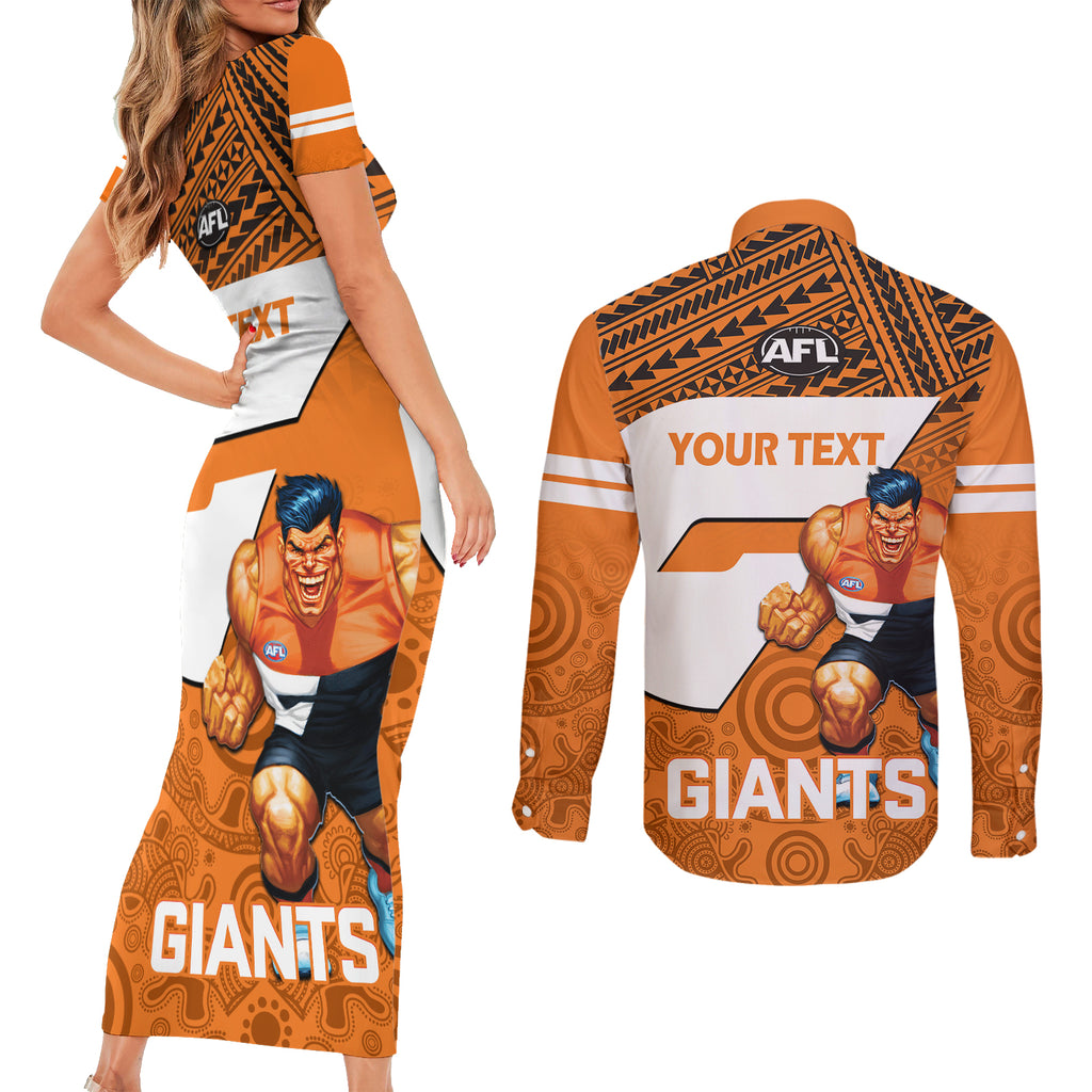 personalised-giants-football-couples-matching-short-sleeve-bodycon-dress-and-long-sleeve-button-shirts-gws-go-champions-2023-polynesian-indigenous-art