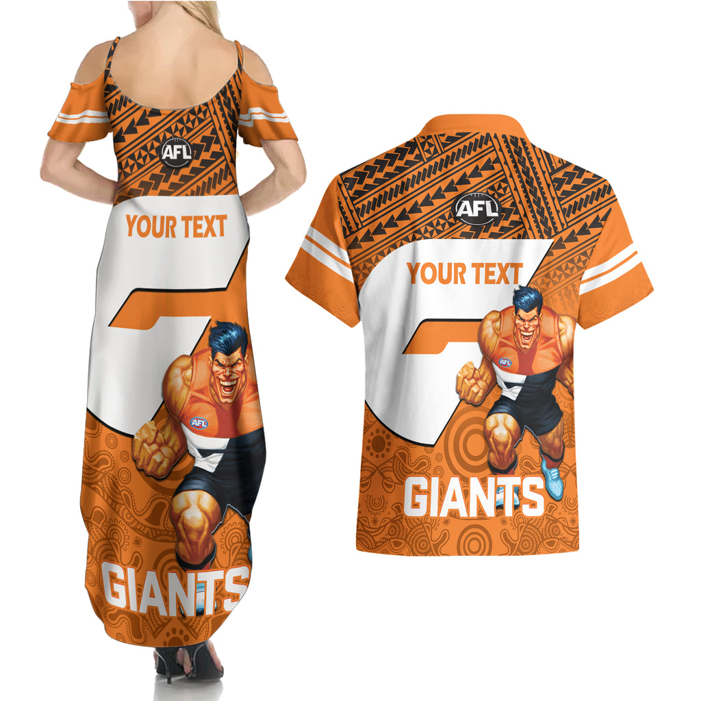 personalised-giants-football-couples-matching-summer-maxi-dress-and-hawaiian-shirt-gws-go-champions-2023-polynesian-indigenous-art