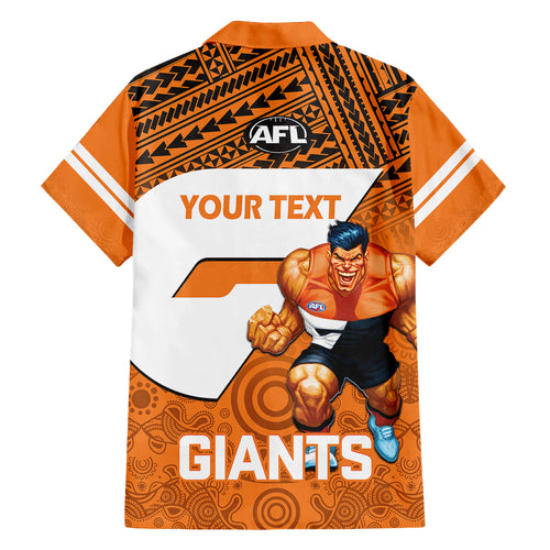 personalised-giants-football-family-matching-off-shoulder-long-sleeve-dress-and-hawaiian-shirt-gws-go-champions-2023-polynesian-indigenous-art