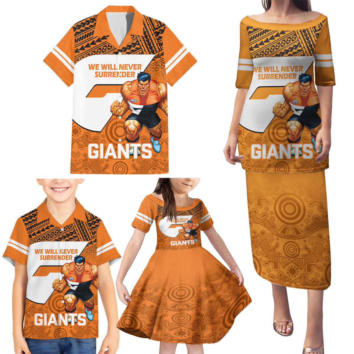 personalised-giants-football-family-matching-puletasi-dress-and-hawaiian-shirt-gws-go-champions-2023-polynesian-indigenous-art