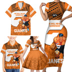 personalised-giants-football-family-matching-short-sleeve-bodycon-dress-and-hawaiian-shirt-gws-go-champions-2023-polynesian-indigenous-art