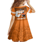 personalised-giants-football-family-matching-short-sleeve-bodycon-dress-and-hawaiian-shirt-gws-go-champions-2023-polynesian-indigenous-art