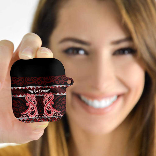Kia Ora New Zealand AirPods Case Maori Language Week Whero Taniko Motif - Aussie Hoodie