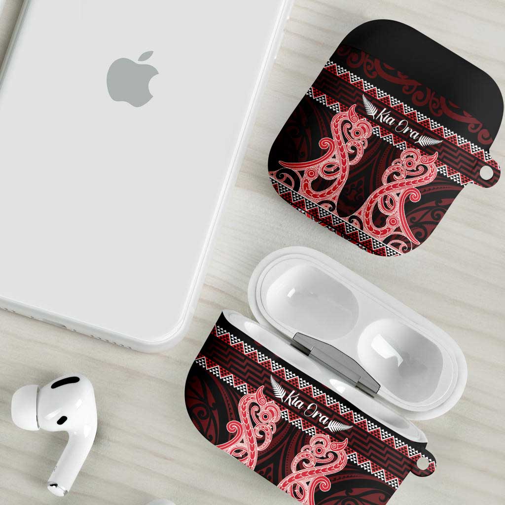 Kia Ora New Zealand AirPods Case Maori Language Week Whero Taniko Motif - Aussie Hoodie