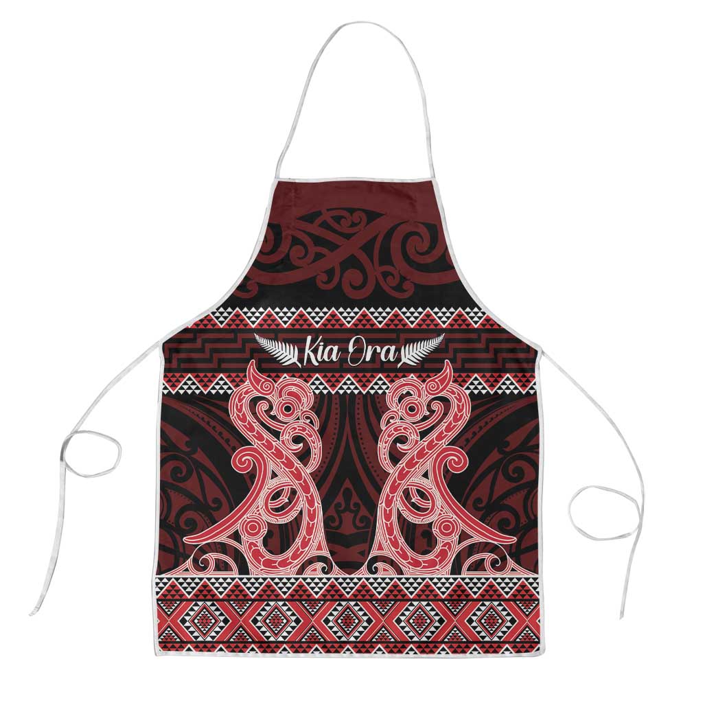 Kia Ora New Zealand Apron Maori Language Week Whero Taniko Motif - Aussie Hoodie
