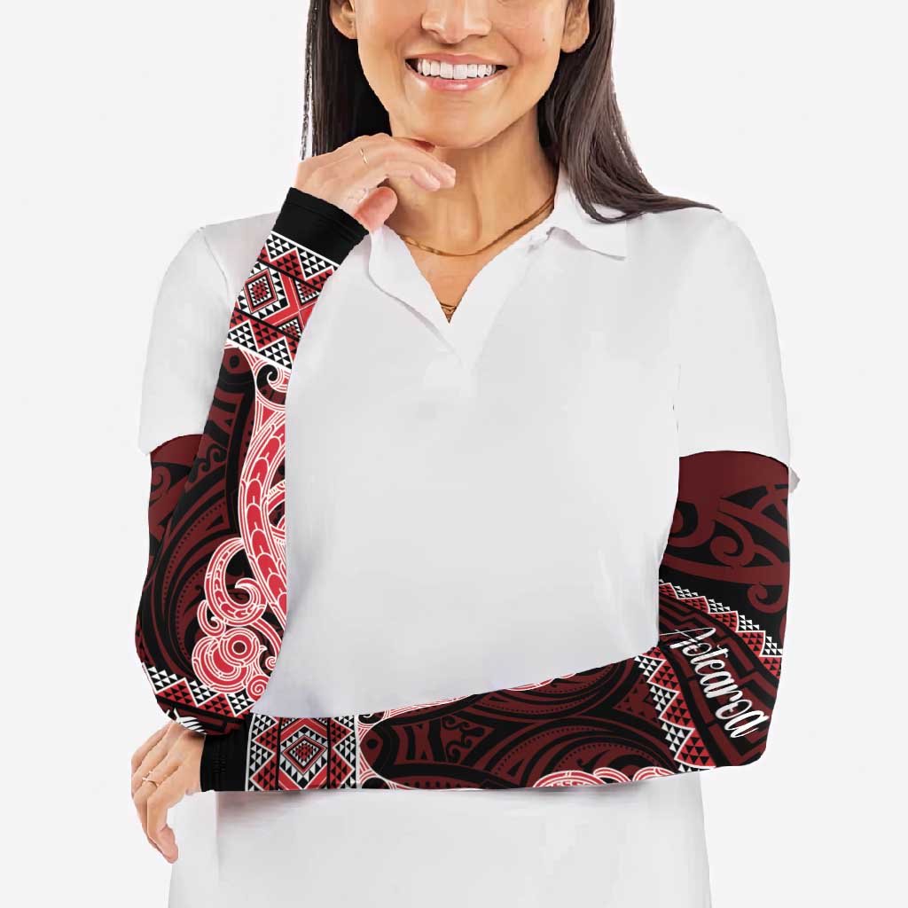 Kia Ora New Zealand Arm Sleeves Maori Language Week Whero Taniko Motif - Aussie Hoodie