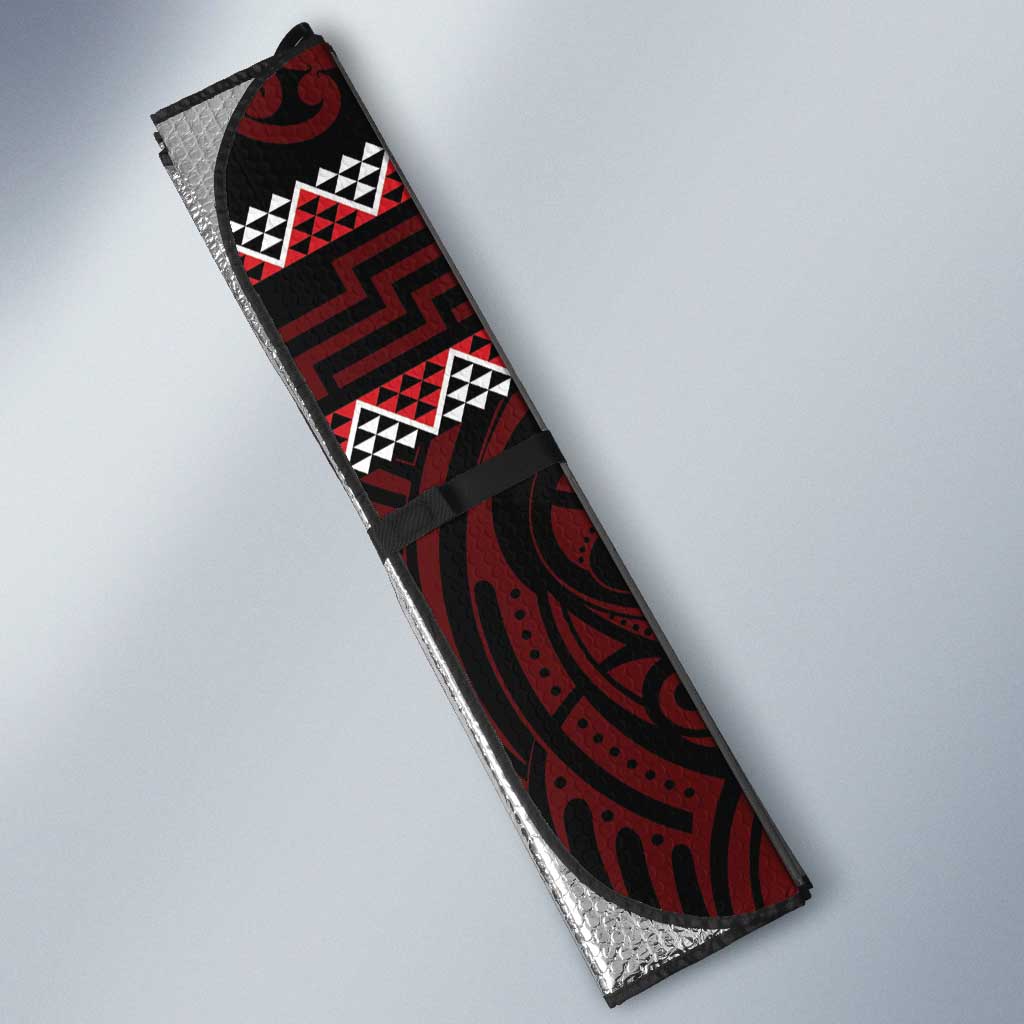 Kia Ora New Zealand Auto Sun Shade Maori Language Week Whero Taniko Motif - Aussie Hoodie