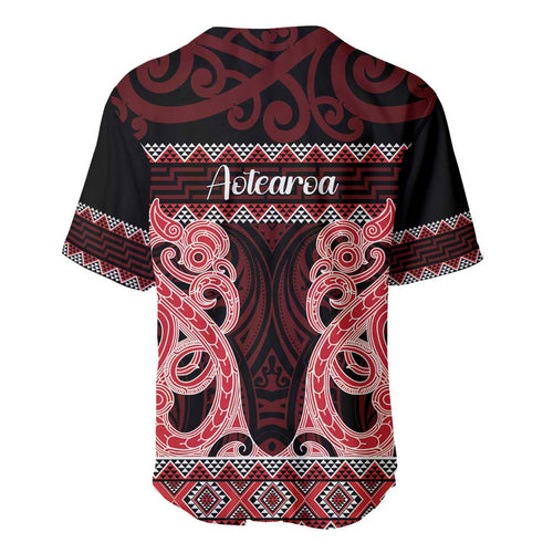 Kia Ora New Zealand Baseball Jersey Maori Language Week Whero Taniko Motif - Aussie Hoodie