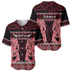 Kia Ora New Zealand Baseball Jersey Maori Language Week Whero Taniko Motif - Aussie Hoodie