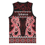 Kia Ora New Zealand Basketball Jersey Maori Language Week Whero Taniko Motif - Aussie Hoodie