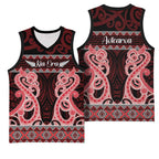 Kia Ora New Zealand Basketball Jersey Maori Language Week Whero Taniko Motif - Aussie Hoodie