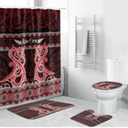Kia Ora New Zealand Bathroom Set Maori Language Week Whero Taniko Motif - Aussie Hoodie