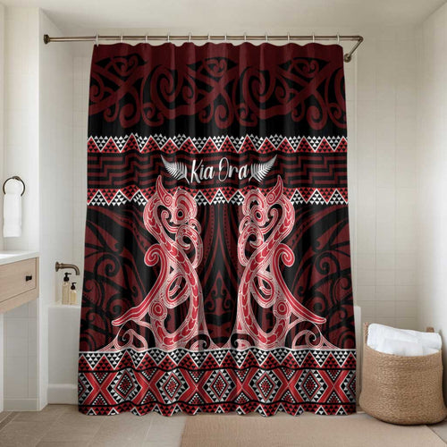 Kia Ora New Zealand Bathroom Set Maori Language Week Whero Taniko Motif - Aussie Hoodie