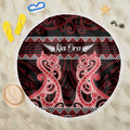 Kia Ora New Zealand Beach Blanket Maori Language Week Whero Taniko Motif - Aussie Hoodie