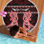 Kia Ora New Zealand Beach Blanket Maori Language Week Whero Taniko Motif - Aussie Hoodie