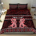Kia Ora New Zealand Bedding Set Maori Language Week Whero Taniko Motif - Aussie Hoodie