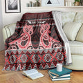 Kia Ora New Zealand Blanket Maori Language Week Whero Taniko Motif - Aussie Hoodie