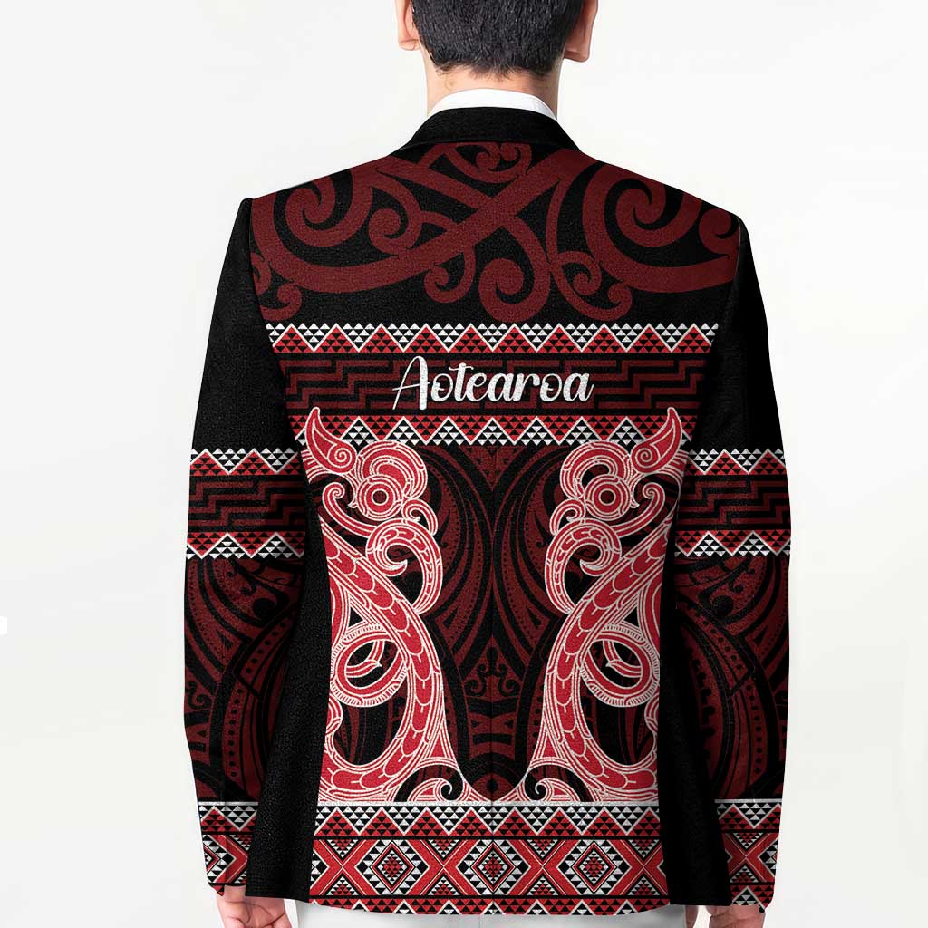 Kia Ora New Zealand Blazer Maori Language Week Whero Taniko Motif - Aussie Hoodie