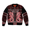 Kia Ora New Zealand Bomber Jacket Maori Language Week Whero Taniko Motif - Aussie Hoodie