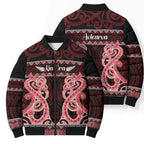 Kia Ora New Zealand Bomber Puffer Jacket Maori Language Week Whero Taniko Motif - Aussie Hoodie