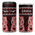 Kia Ora New Zealand 4 in 1 Can Cooler Tumbler Maori Language Week Whero Taniko Motif - Aussie Hoodie