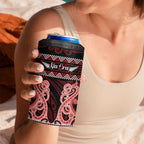 Kia Ora New Zealand 4 in 1 Can Cooler Tumbler Maori Language Week Whero Taniko Motif - Aussie Hoodie