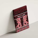 Kia Ora New Zealand Canvas Wall Art Maori Language Week Whero Taniko Motif - Aussie Hoodie