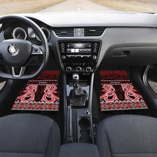 Kia Ora New Zealand Car Mats Maori Language Week Whero Taniko Motif - Aussie Hoodie