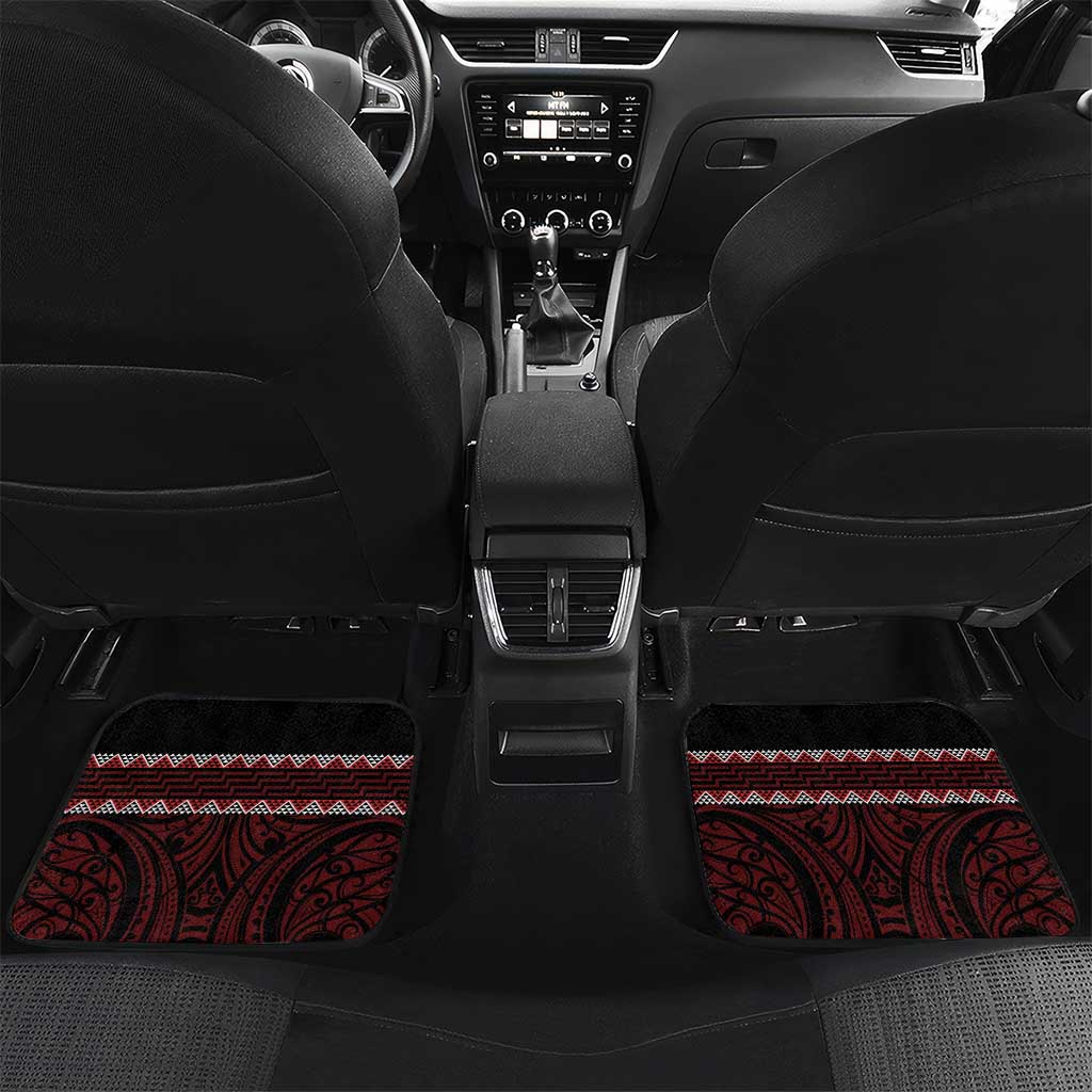 Kia Ora New Zealand Car Mats Maori Language Week Whero Taniko Motif - Aussie Hoodie