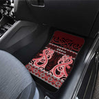 Kia Ora New Zealand Car Mats Maori Language Week Whero Taniko Motif - Aussie Hoodie