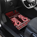 Kia Ora New Zealand Car Mats Maori Language Week Whero Taniko Motif - Aussie Hoodie