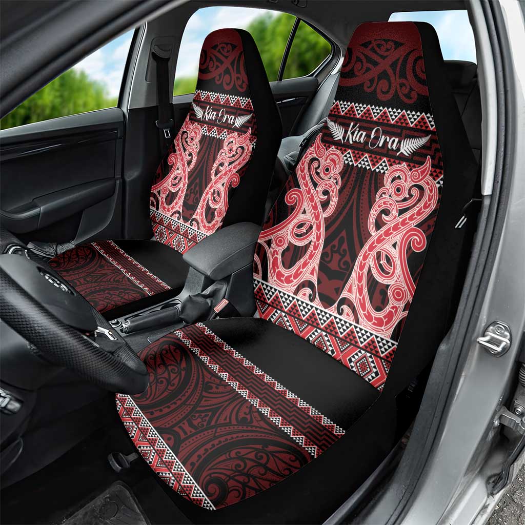 Kia Ora New Zealand Car Seat Cover Maori Language Week Whero Taniko Motif - Aussie Hoodie