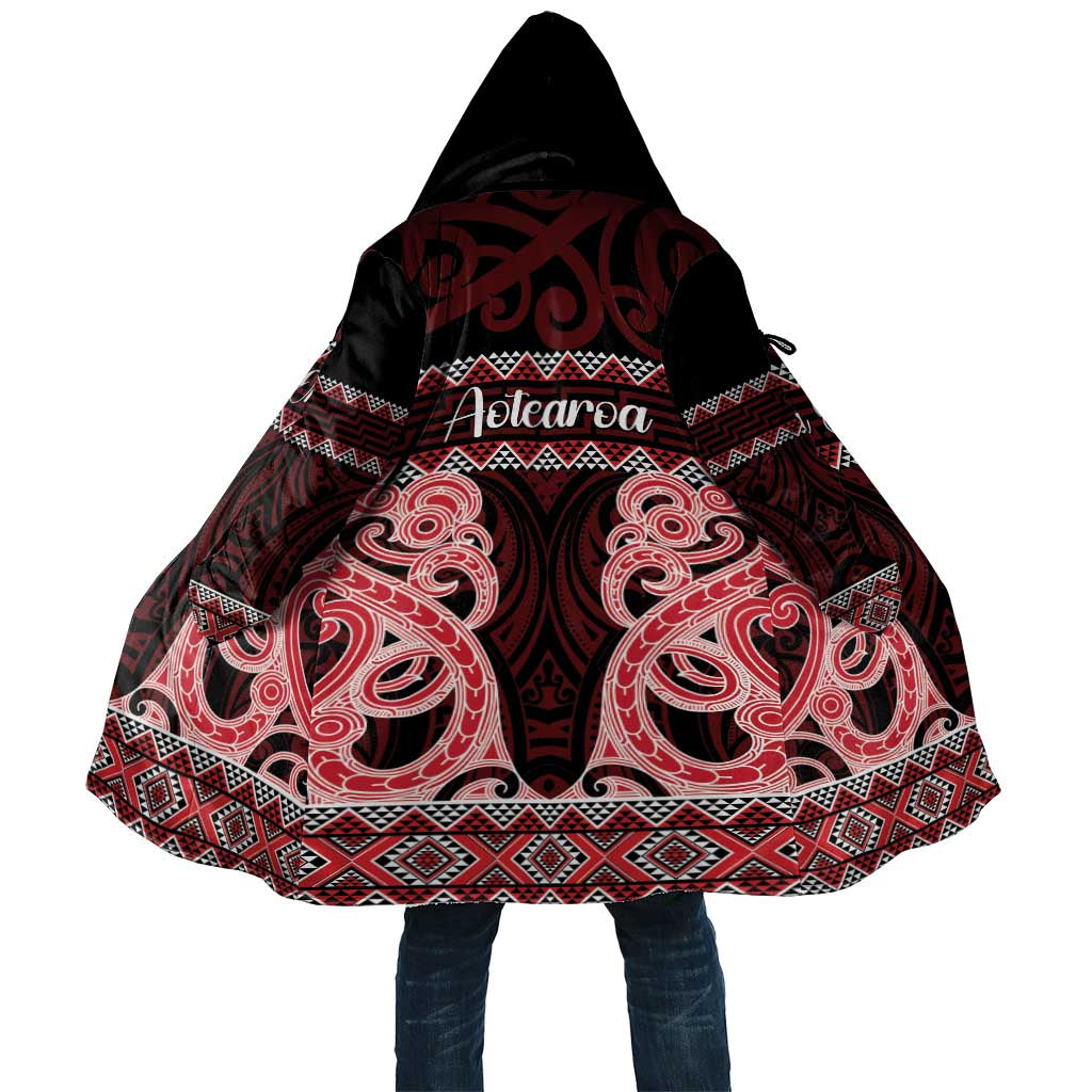 Kia Ora New Zealand Cloak Maori Language Week Whero Taniko Motif - Aussie Hoodie
