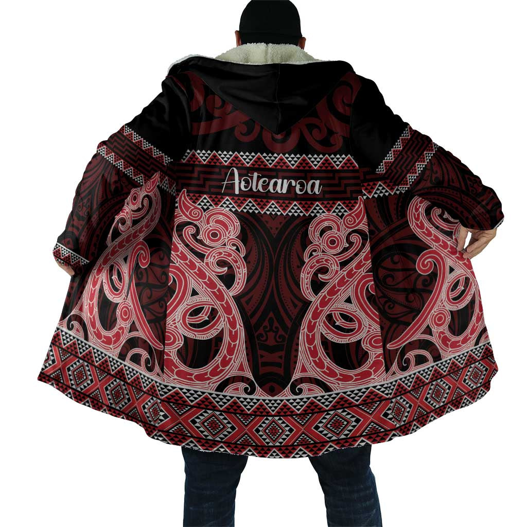Kia Ora New Zealand Cloak Maori Language Week Whero Taniko Motif - Aussie Hoodie