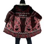 Kia Ora New Zealand Cloak Maori Language Week Whero Taniko Motif - Aussie Hoodie