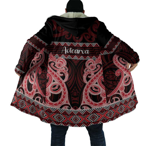 Kia Ora New Zealand Cloak Maori Language Week Whero Taniko Motif - Aussie Hoodie
