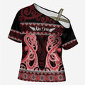 Kia Ora New Zealand Cross Shoulder Shirt Maori Language Week Whero Taniko Motif - Aussie Hoodie
