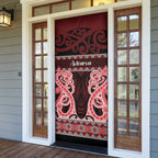 Kia Ora New Zealand Door Cover Maori Language Week Whero Taniko Motif - Aussie Hoodie