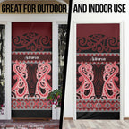 Kia Ora New Zealand Door Cover Maori Language Week Whero Taniko Motif - Aussie Hoodie