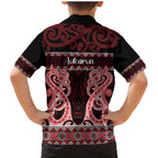 Kia Ora New Zealand Family Matching Mermaid Dress and Hawaiian Shirt Maori Language Week Whero Taniko Motif - Aussie Hoodie