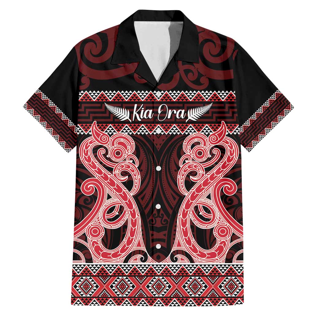 Kia Ora New Zealand Family Matching Mermaid Dress and Hawaiian Shirt Maori Language Week Whero Taniko Motif - Aussie Hoodie
