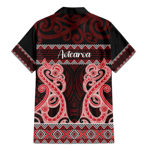 Kia Ora New Zealand Family Matching Mermaid Dress and Hawaiian Shirt Maori Language Week Whero Taniko Motif - Aussie Hoodie